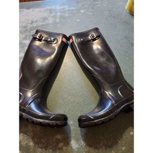 Hunter Women's Original TALL Rain Boots Gloss Black sz 5